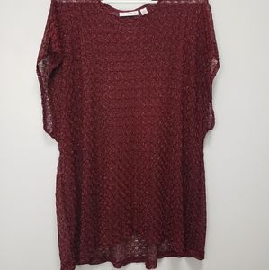 Susan Graver mesh top plus size 2X